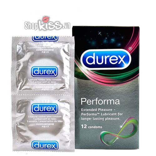 Bao cao su kéo dài thời gian Durex Performa – Hộp 12 cái