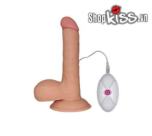 Dương vật silicon có rung siêu mềm Lovetoy Ultra Soft Dude 7.5″